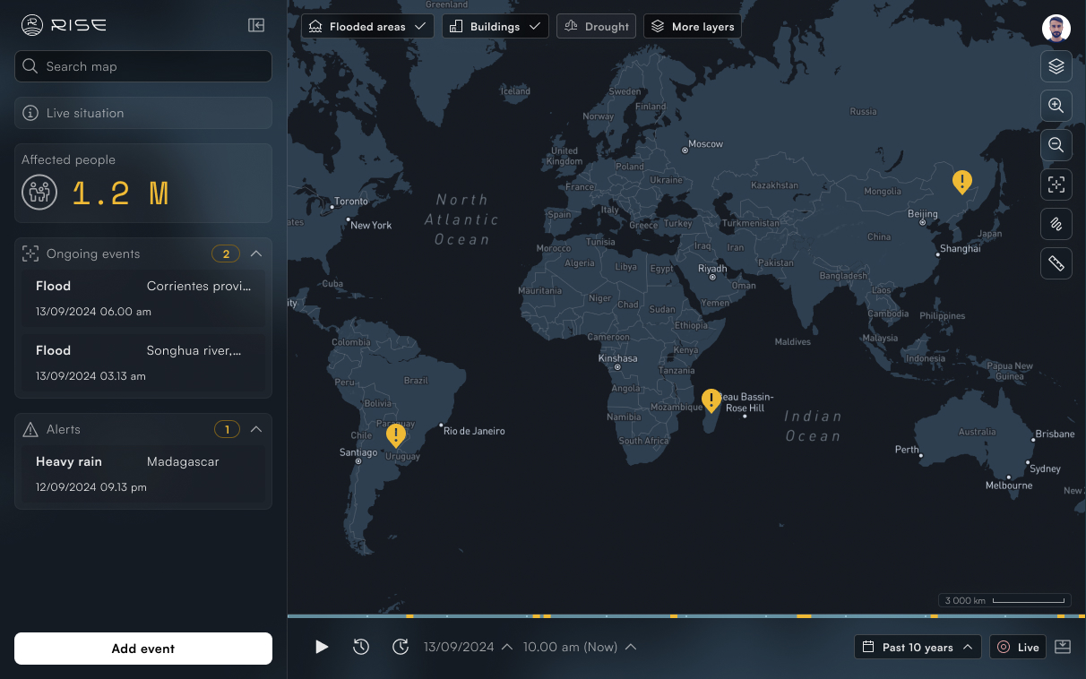 RISE interface screen 2